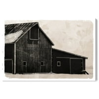 Wynwood Studio Természet és Tájfali Művészeti Nyomtatás A „Purce Farm” vidéki tájak - fekete, barna