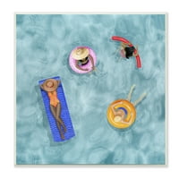 Grace popp medence úszók úszás nyári strand keretes festmény művészeti nyomatok