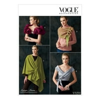 Vogue Patterns szabásmintát hiányzik pakolások, vállrándítással, és sál-S-M-L