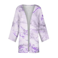 Mlqidk Beach Kimonos nőknek alkalmi könnyű nyitott első kardigán Laza illeszkedésű ujjú pulóverek nőknek világos lila