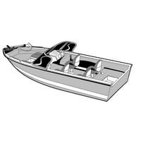 Carver 72319P-stílusú-to-Fit fedél külső alumínium V-hajótest csónak Walk - Thru szélvédő-19 '6 Hossz 100 Szélesség