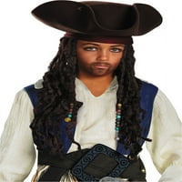 Jack Sparrow Childs kalóz kalap Gyöngyös zsinórra paróka