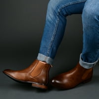 Vance Co. Mens Landon széles szélességű Tru Comfort Foam Pull-On Round Toe Chelsea Boot