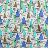 oneOone Viszkóz Sifon Aqua kék Szövet strand csónak ruha Anyag Szövet nyomtatás szövet az udvaron széles
