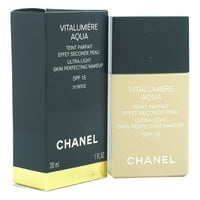 Chanel Vitalumiere Aqua Ultra könnyű bőr tökéletesítő smink SPF-B Bézs Sable oz smink