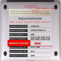 KAISHEK műanyag kemény védőburkolat fedél kompatibilis megjelent MacBook Pro s XDR kijelző modell: a A földrajz 77