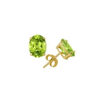 Női Ct zöld Twt Peridot fülbevaló 14k arany