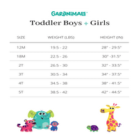 Garanimals kisgyermek lány rövid ujjú grafikus póló, méretek 12m-5T