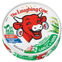A nevető tehén fokhagyma és a gyógynövényben elterjedt sajt ék, 5. oz doboz