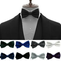 Férfi nyakkendő íj sima egyszínű állítható könnyű koreai stílusú esküvői nyakkendő Party bankett Prom