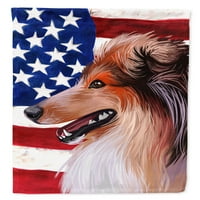 Caroline kincsei skót Collie kutya amerikai zászló kerti zászló