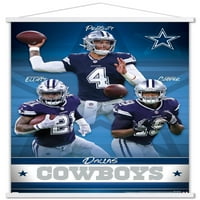 Dallas Cowboys - Hármas fali poszter fa mágneses kerettel, 22.375 34