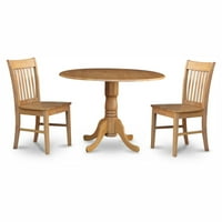 East West bútor Dublin kerek étkezőasztal Norfolk fából készült székekkel