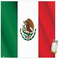 Mexikó zászlaja fal poszter, 22.375 34
