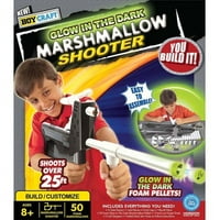 Fiú kézműves ragyog a sötétben Marshmallow Shooter, minden