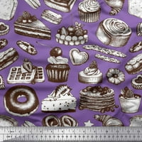 Soimoi Pamut Kacsa Szövet Cupcake, Fánk & Cookie-K Élelmiszer Dekoráció Szövet Nyomtatott Udvar Széles