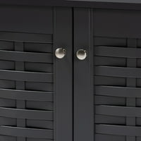 Baxton Studio Winda 2 ajtós Cipőtár szekrény sötétszürke 152-9165-HIT