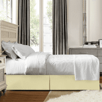 14 Testreszabott redős ágy szoknya por fodros, iker XL, vanília sárga