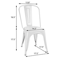 Fém étkezőszék beltéri-kültéri Használjon egymásra rakható klasszikus Trattoria szék divat étkező fém oldalsó székek