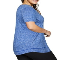 Chama női Molett méretű rövid ujjú edzés felsők sportos sport futás jóga képzés ingek