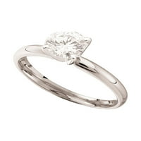 14k fehér arany gyémánt pasziánsz menyasszonyi esküvői eljegyzési gyűrű Cttw