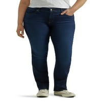 Lee® Women's Plus Ultra Lu Comfort Fle Motion egyenes láb farmerrel