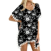 Női Fürdőruhák Trim Kaftan Chiffon Bojt Fürdőruha Nyári Strand Laza Bikini Fedél Fel Felsők