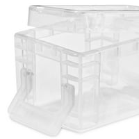 Toll + Gear Műanyag Pixie Box, Tiszta, Tárolódoboz, asztali szervező