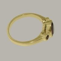 Brit gyártmányú 14k sárga arany gránát gyűrű Női évforduló gyűrű-méret opciók-méret 11.75
