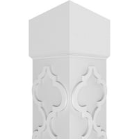 Ekena Millwork 8 W 9'H Craftsman Classic Square nem társított nagy Marrakesh Fretwork oszlop W Standard Capital & Standard