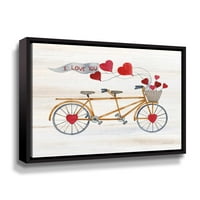 Artwall Rustic Valentine Kerékpár Galéria csomagolt úszókeretes vászon Kathleen Parr McKenna