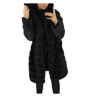 HGW kabátok nőknek Molett méretű női-szőrme ' Gilet Hosszú ujjú mellény Testmelegítő kabát kabát felsőruházat