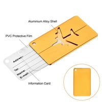 Uxcell 7.5 x Alumínium poggyász címke azonosító kártya tartó utazási arany Tone 5Pack