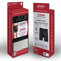 Jockey® Essentials férfiak mikroszálas boxer rövid fehérnemű, 3 -ból, nedvességgátló boxer rövid, edzés fehérnemű,