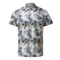 Férfi ingek Férfi tavaszi nyári alkalmi Hawaii Beach trópusi Buttonup Nyomtatott Rövid ujjú ing flanel ing férfiaknak