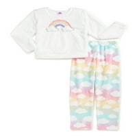 Btween Sleepwear Sets Hosszú ujjú Crew Neck Super Puha lángálló pizsamák készlet