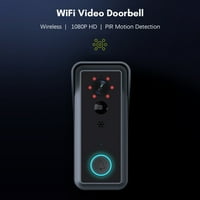 WiFi Video Doorbell vezeték nélküli 1080p HD 2-utas Audio mozgásérzékelés infravörös valós idejű Monitor vízálló fedél