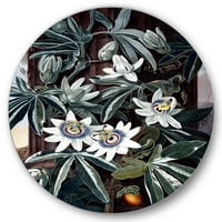 Designart 'ősi virágok i' hagyományos körfém fali művészet - 29 -es lemez