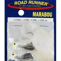 Blakemore B2-1003-Road Runner Marabou Jighead 1 8oz, fehér, Underspin halászat sablon