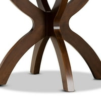 Baxton Studio Tilde Modern és kortárs dió barna kész-széles kerek fa étkezőasztal