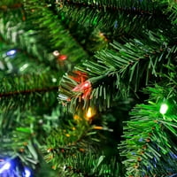 Ünnepi idő elősegítő LED-es színváltó fények, Kennedy FIR mesterséges karácsonyfa, 7,5 '
