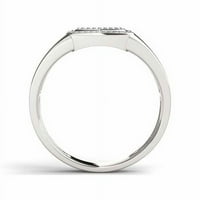Férfi Carat T.W. Gyémánt 10KT fehér arany eljegyzési gyűrű