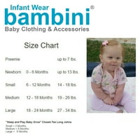 Bambini Baby Boy Hosszú ujjú változatos nyomtatott body, 3-csomag