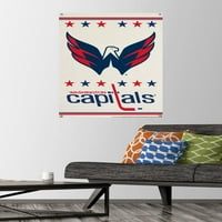Washington Capitals-Logo fali poszter Nyomócsapokkal, 22.375 34