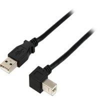 StarTech.com USBAB1ML USB2. A-bal szög B kábel Férfi Férfi, fekete