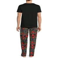 Home Alone Férfi Nedves Banditák grafikus póló és nadrág Sleepwear Set, S-2X méretű
