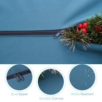 StorageBud karácsonyfa gördülő tároló táska, Extra nagy lábig tart. Nagy Teherbírású Könnyálló Szövet, Kék