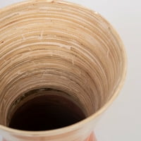Állítsa be a klasszikus bambusz padló váza kézzel készített, étkező, nappali, bejárat, töltse fel szárított ágak vagy