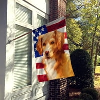 Alopekis Kutya Amerikai Zászló Zászló Vászon Ház Mérete