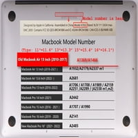 KAISHEK Hard Shell Cover kompatibilis a régi MacBook Air 13 nem Retina kijelző nem USB - C + fekete billentyűzet fedél